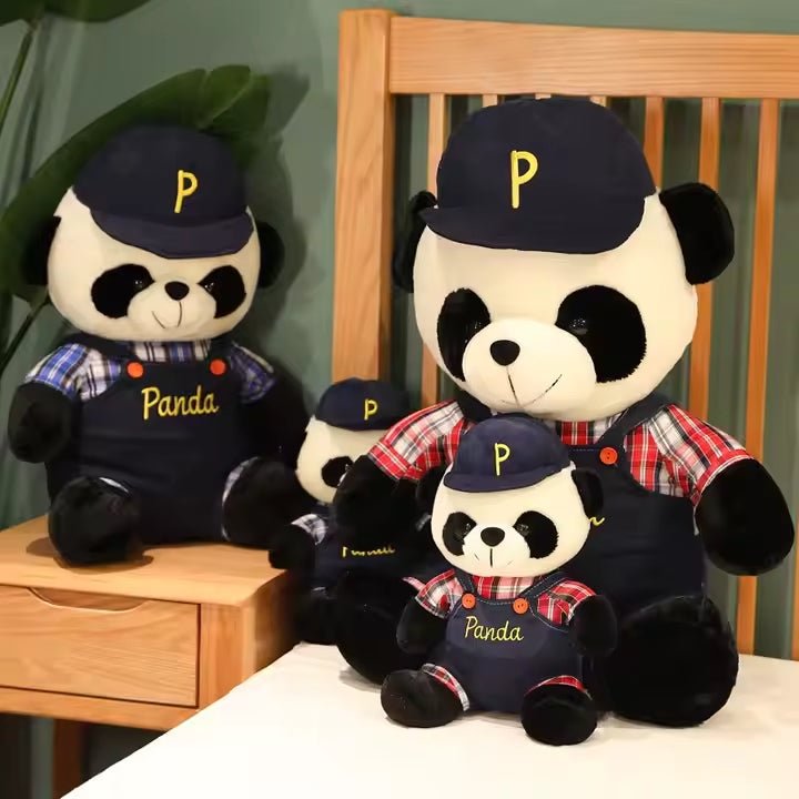 パンダ ぬいぐるみ かわいい オーバーオールトップ 30cm 35cm 50cm 70cm - ルクス・シャル Luxe Char