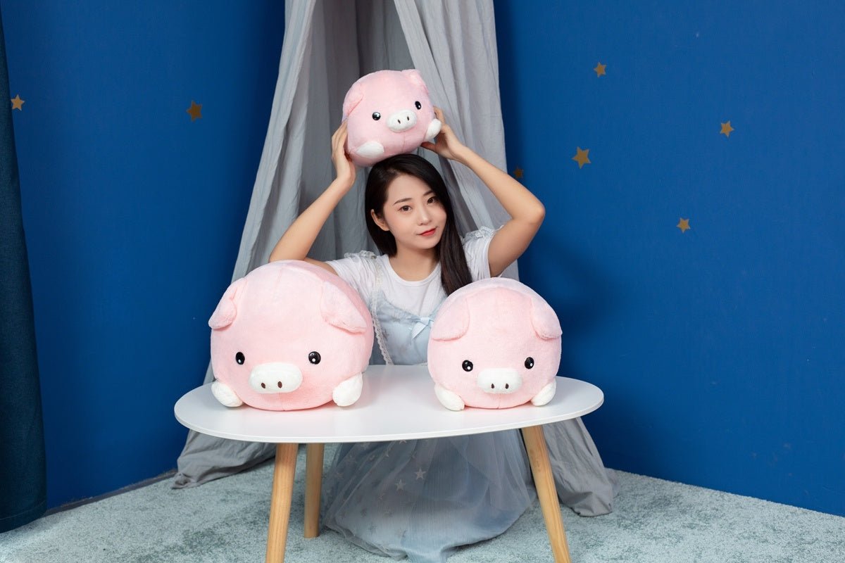 ぬいぐるみ ブタ 寝そべりポーズ 30cm 40cm 50cm - ルクス・シャル Luxe Char