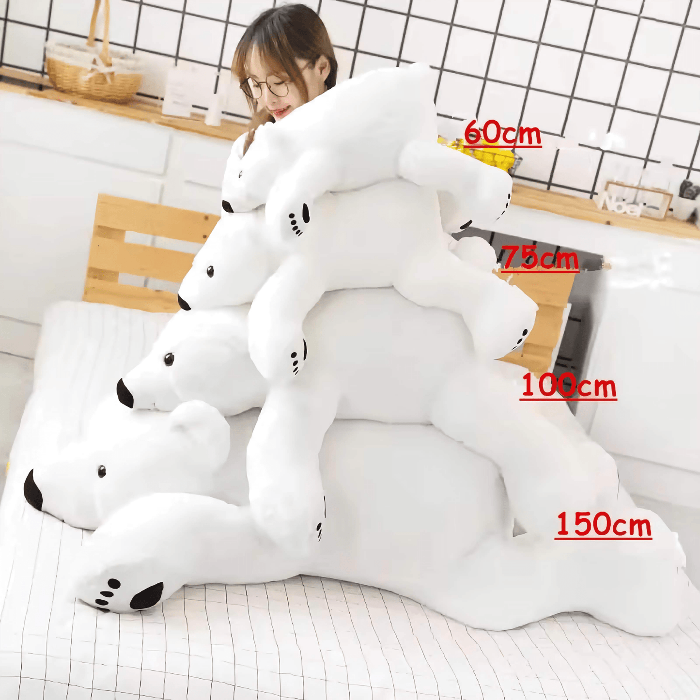 ホッキョクグマ ホワイトポーラーベア ぬいぐるみ 大きい 60cm 75cm 100cm 150cm - ルクス・シャル Luxe Char