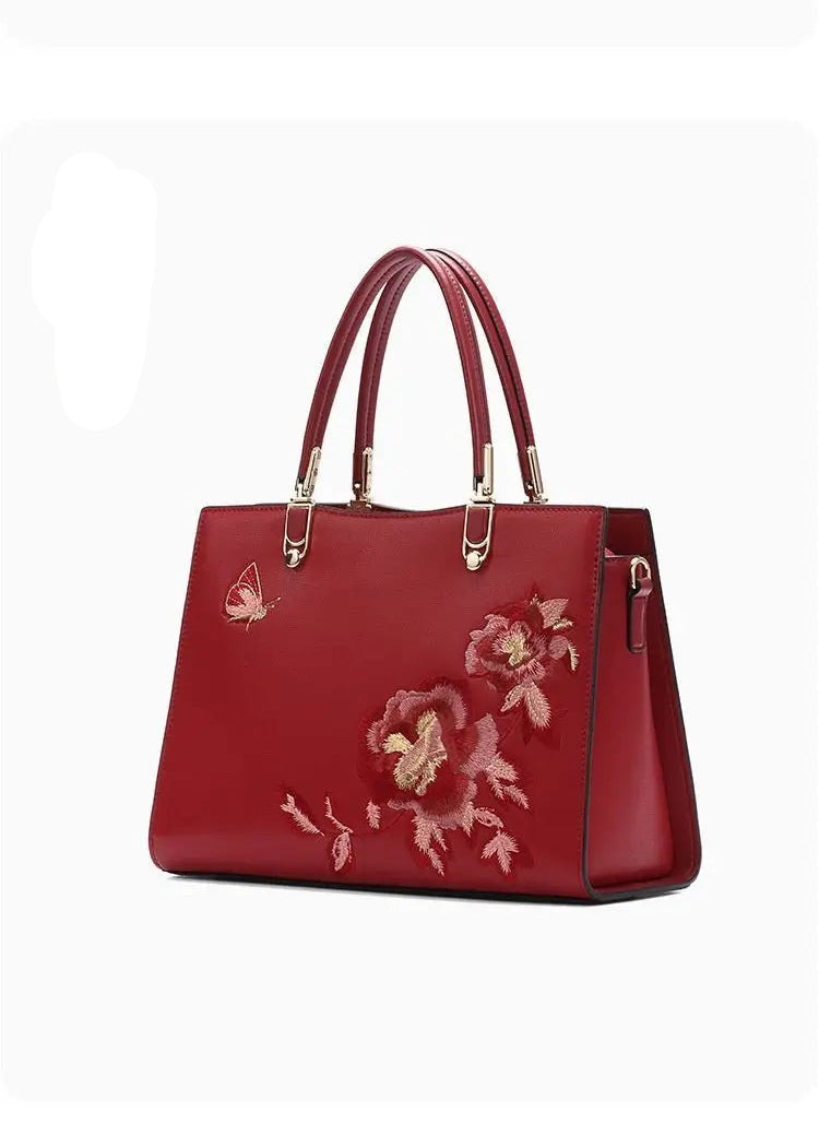中国風の牡丹 蝶 高級バッグ - ルクス・シャル Luxe Char