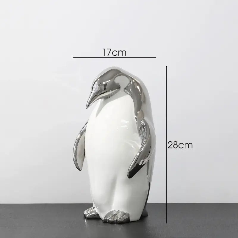 ペンギン 置物 リッチ ゴールド シルバー
