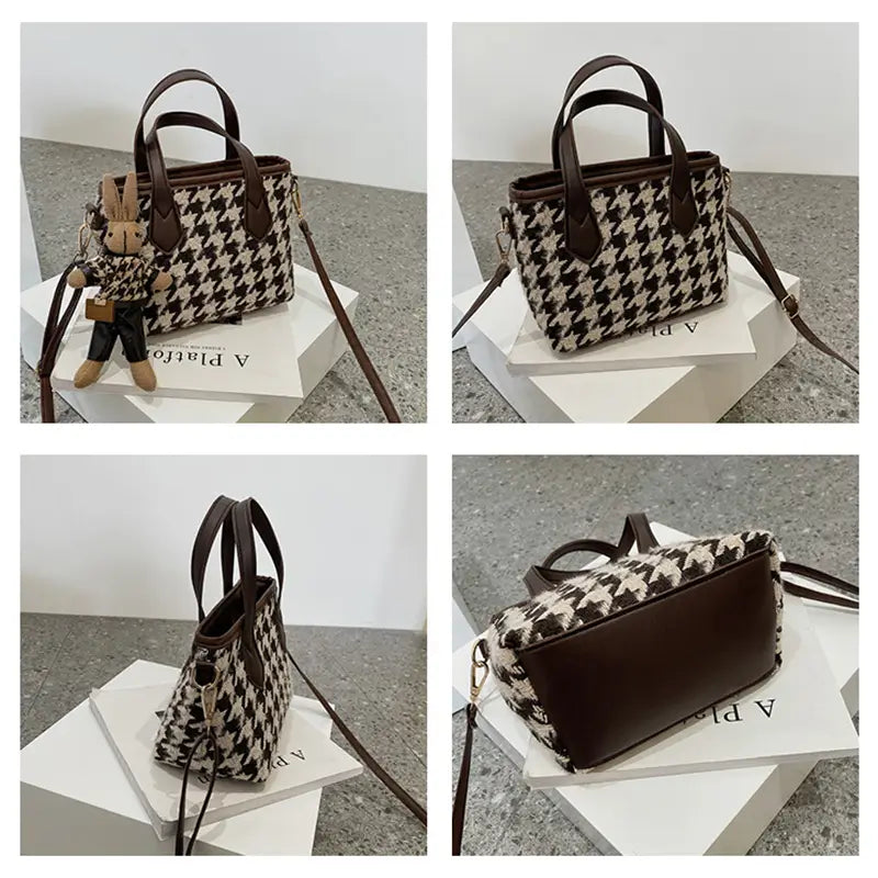 ミニバッグ チェック 千鳥格子 レディース 説明 ルクスシャル Luxe Char