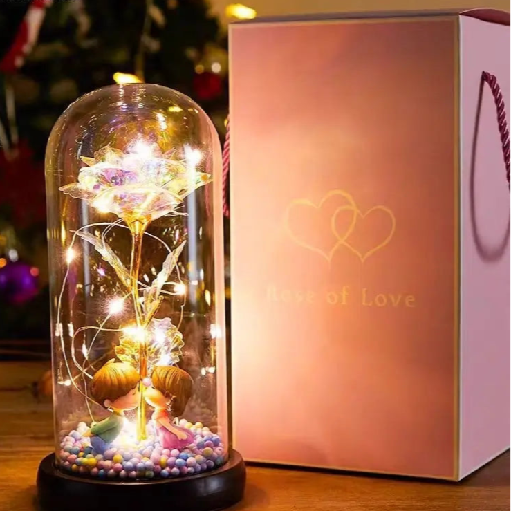 バラ造花 LEDライト 誕生日ギフト バレンタインデーギフト ケース
