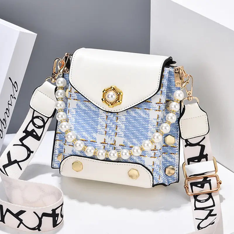 ファッション クロスボディバッグ ショルダーバッグ かわいい ブルー ルクスシャル Luxe Char