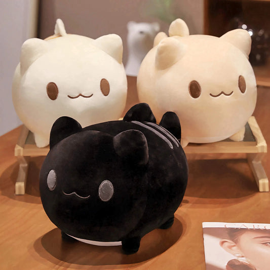 ぬいぐるみ ネコ かわいい ブラック  ベージュ ライトブラウン