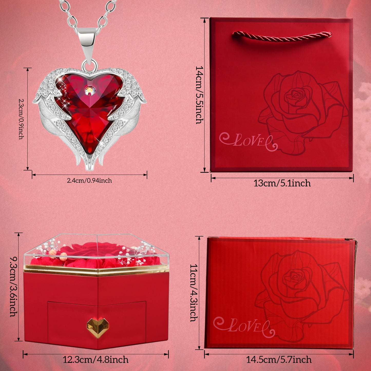 ギフトボックス ジュエリーボックス 人工の花 ギフト 誕生日プレゼント ルクスシャル LuxeChar