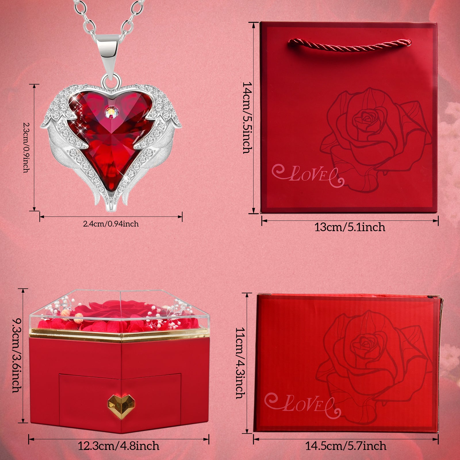 ギフトボックス ジュエリーボックス 人工の花 ギフト 誕生日プレゼント  ルクスシャル LuxeChar
