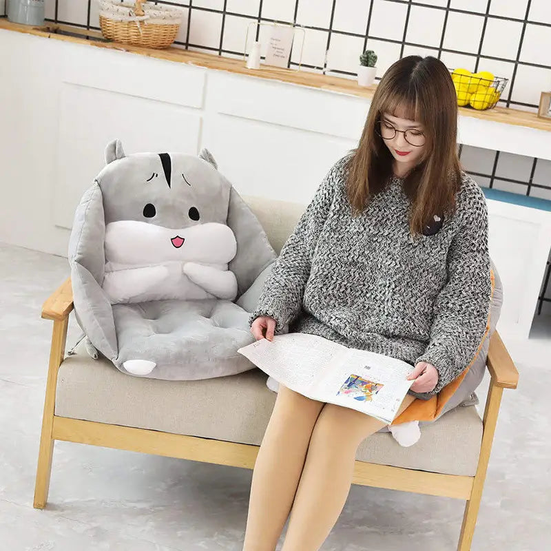 ハムスター クッション グレー かわいい