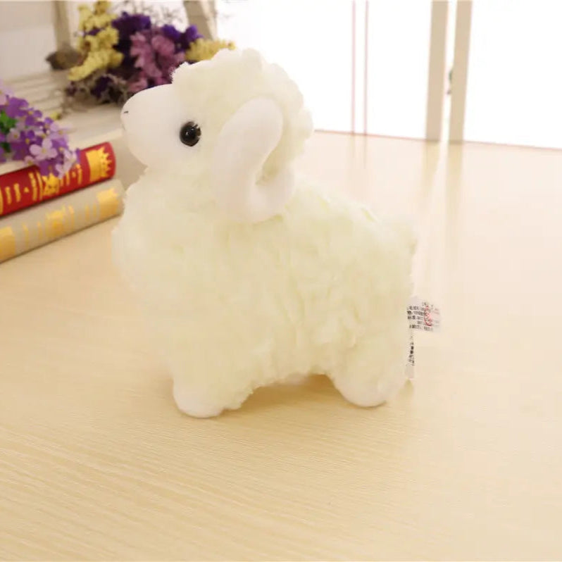 ぬいぐるみ ヒツジ 角付き 25cm 38cm 42cm ホワイト ルクスシャル Luxechar