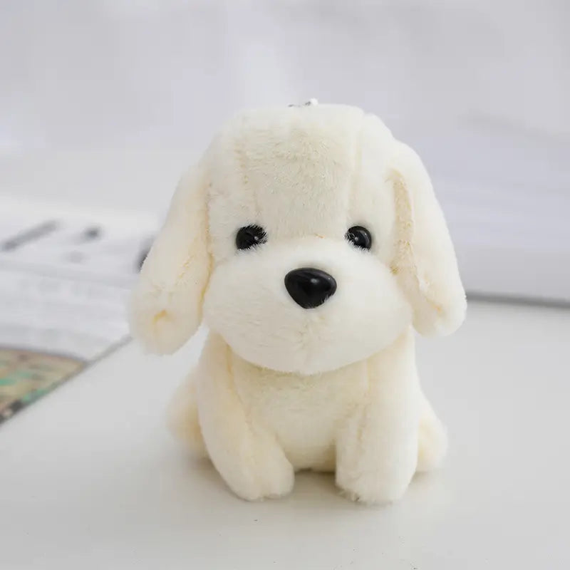 ぬいぐるみ キーホルダー イヌ かわいい 小さい 12cm ベージュ ルクスシャル Luxechar