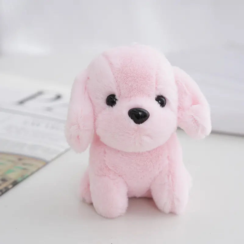 ぬいぐるみ キーホルダー イヌ かわいい 小さい 12cm ピンク ルクスシャル Luxechar