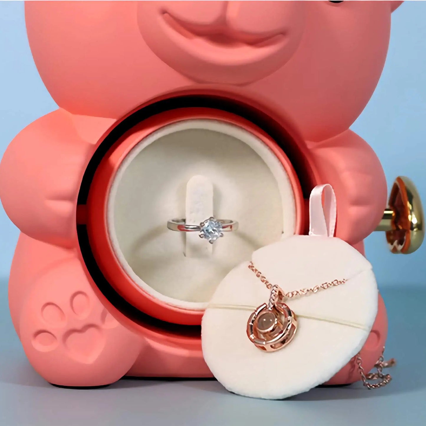 回転するクマのギフトボックス ジュエリーボックス ギフト 誕生日プレゼント - ルクスシャル LuxeChar