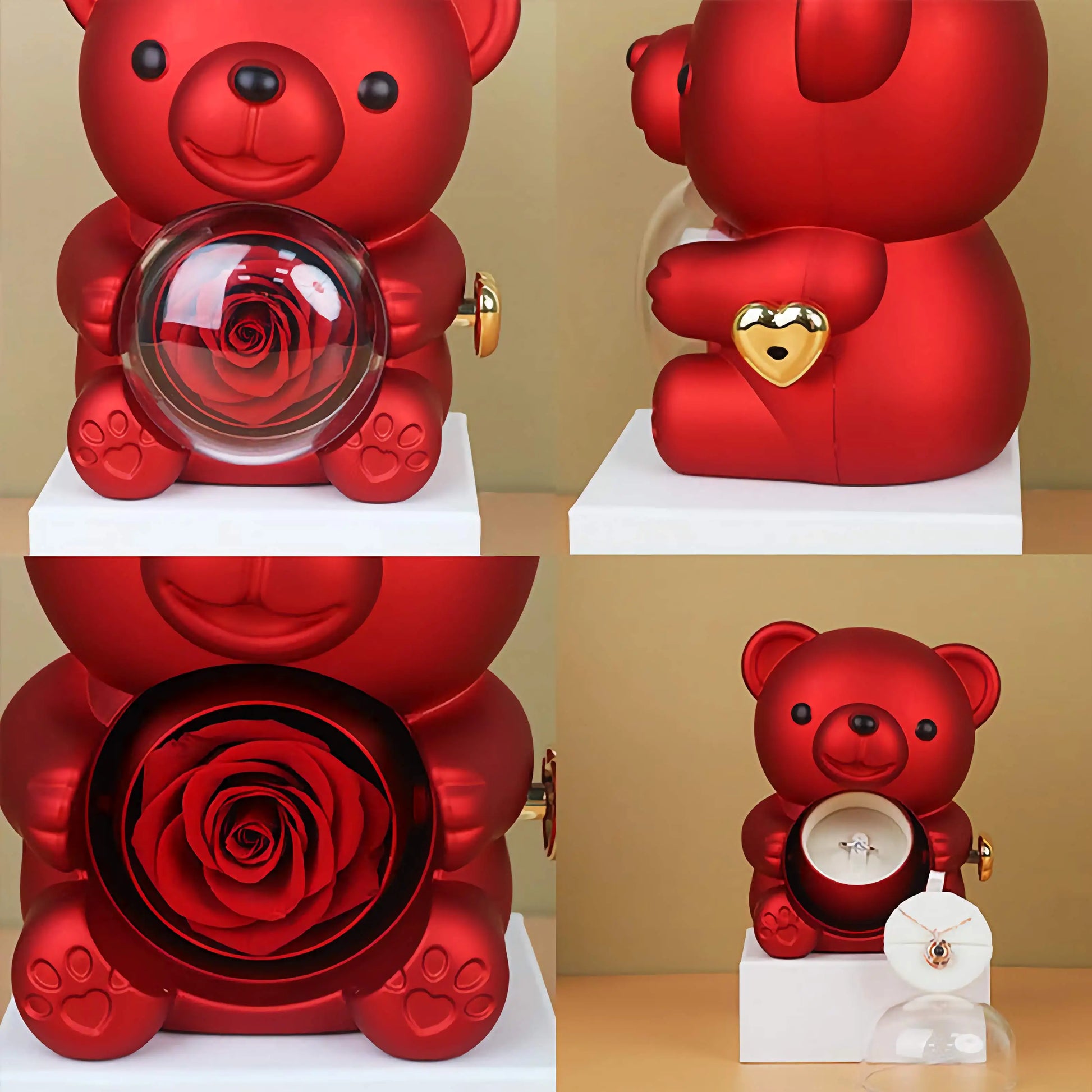回転するクマのギフトボックス ジュエリーボックス ギフト 誕生日プレゼント - ルクスシャル LuxeChar