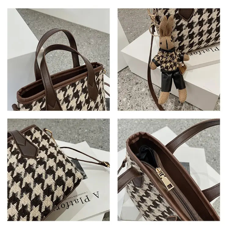 ミニバッグ チェック 千鳥格子 レディース 説明 ルクスシャル Luxe Char