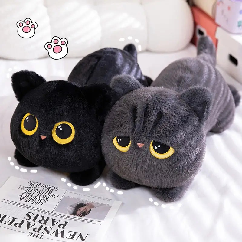 ネコ ぬいぐるみ 抱き枕 50cm 70cm 90cm ブラック グレー