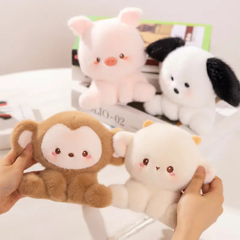 ぬいぐるみ 小さい ゾウ ネコ キツネ ヒツジ ウサギ サル ネズミ ペンギン ブタ イヌ ルクスシャル Luxe Char