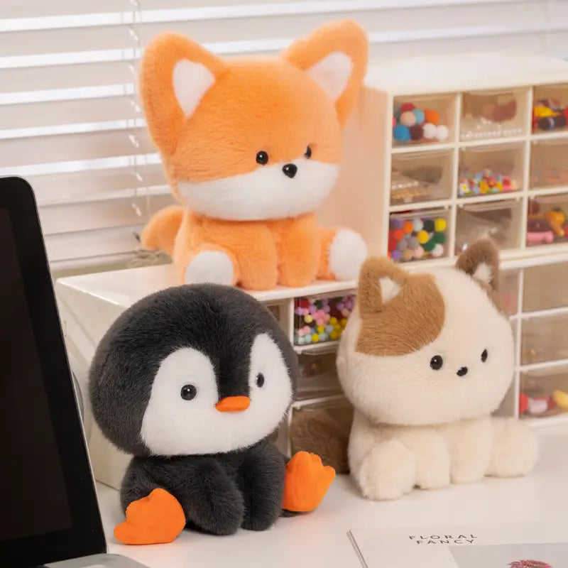 ぬいぐるみ 小さい ゾウ ネコ キツネ ヒツジ ウサギ サル ネズミ ペンギン ブタ イヌ ルクスシャル Luxe Char
