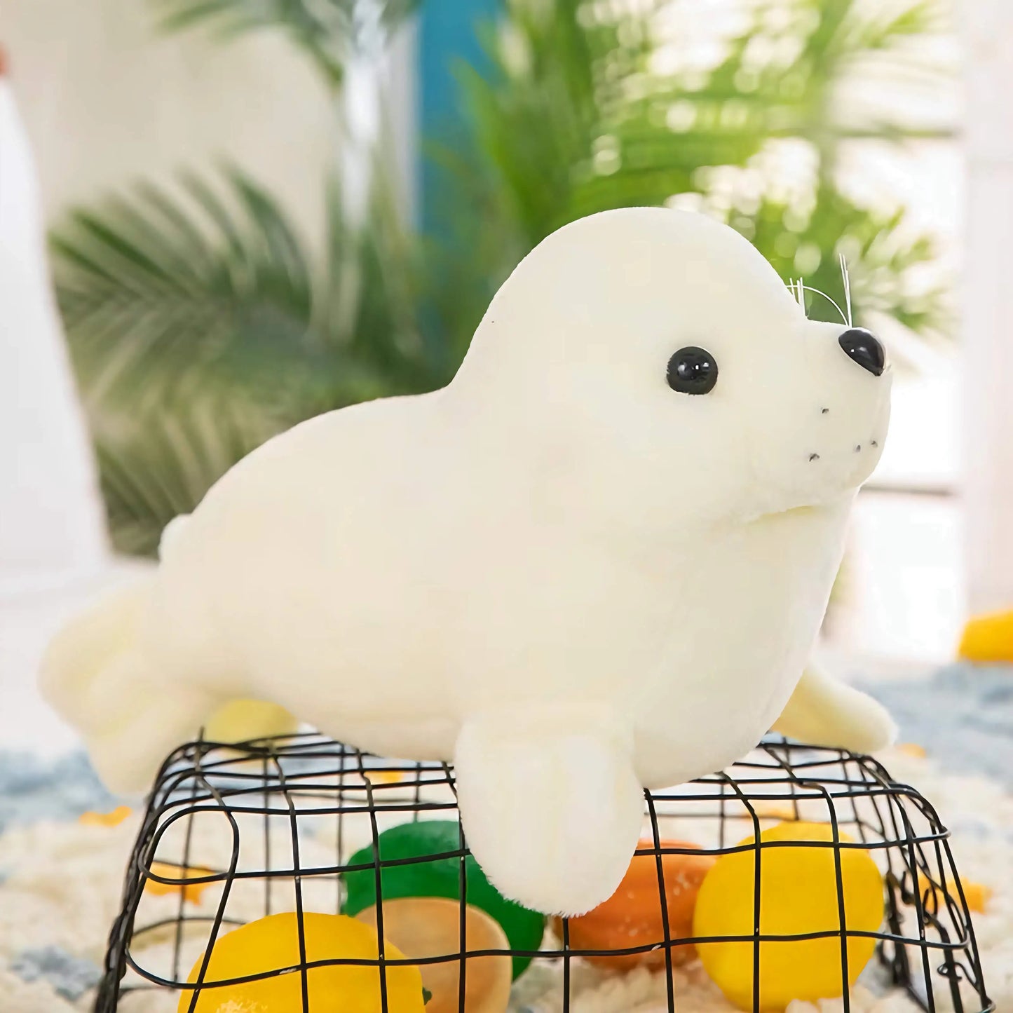ぬいぐるみ アザラシ 小さい ホワイト 25cm