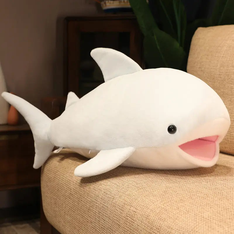 Large stuffed shark 55cm 70cm 120cm 150cm Light blue Pink Yellow