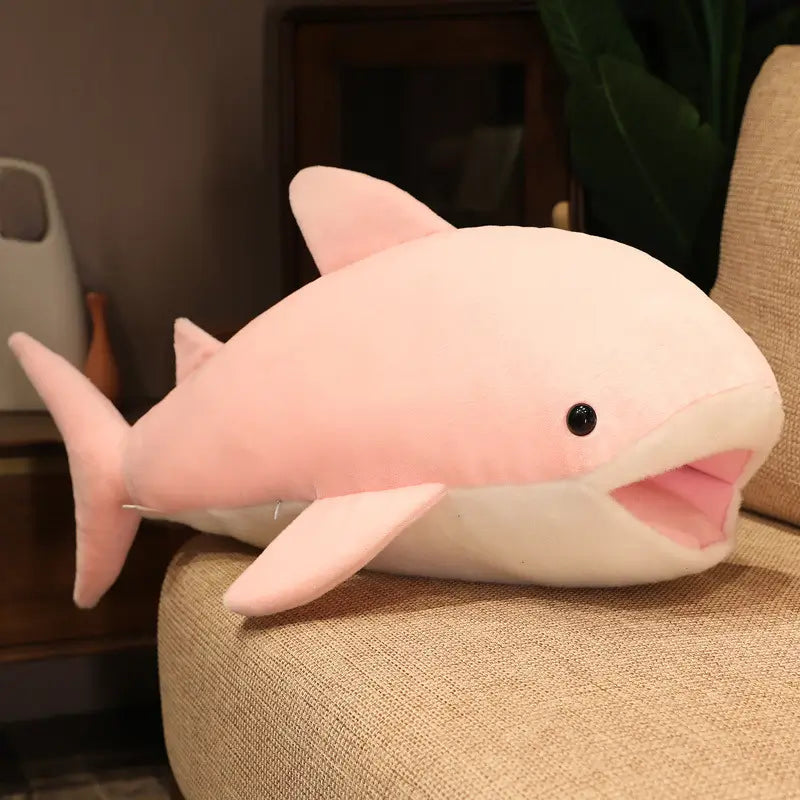 Large stuffed shark 55cm 70cm 120cm 150cm Light blue Pink Yellow