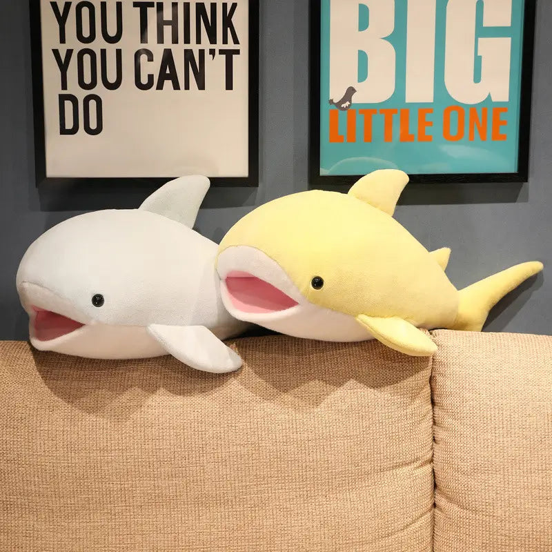Large stuffed shark 55cm 70cm 120cm 150cm Light blue Pink Yellow