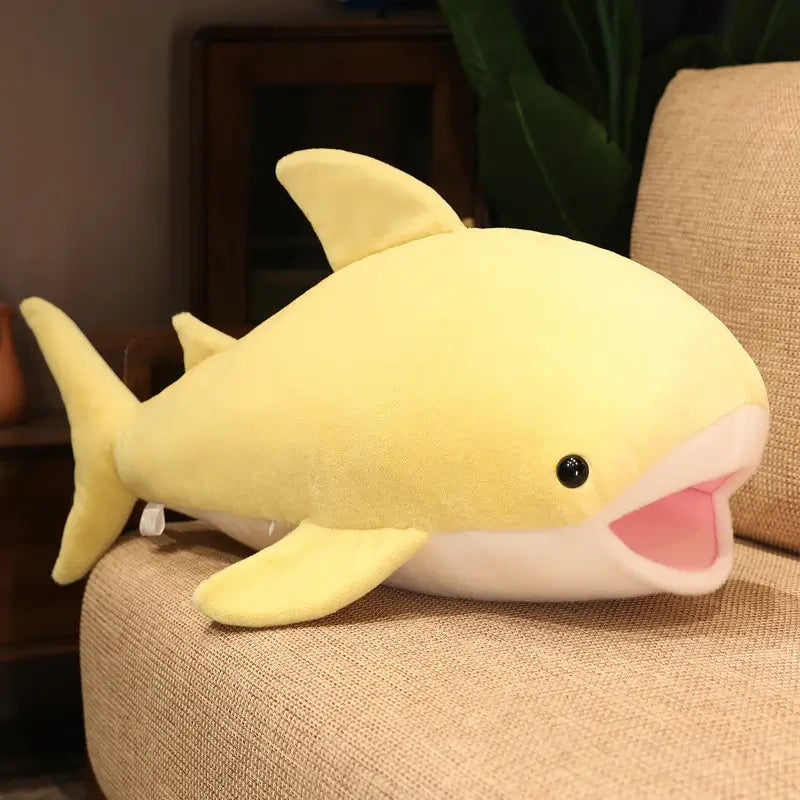 Large stuffed shark 55cm 70cm 120cm 150cm Light blue Pink Yellow