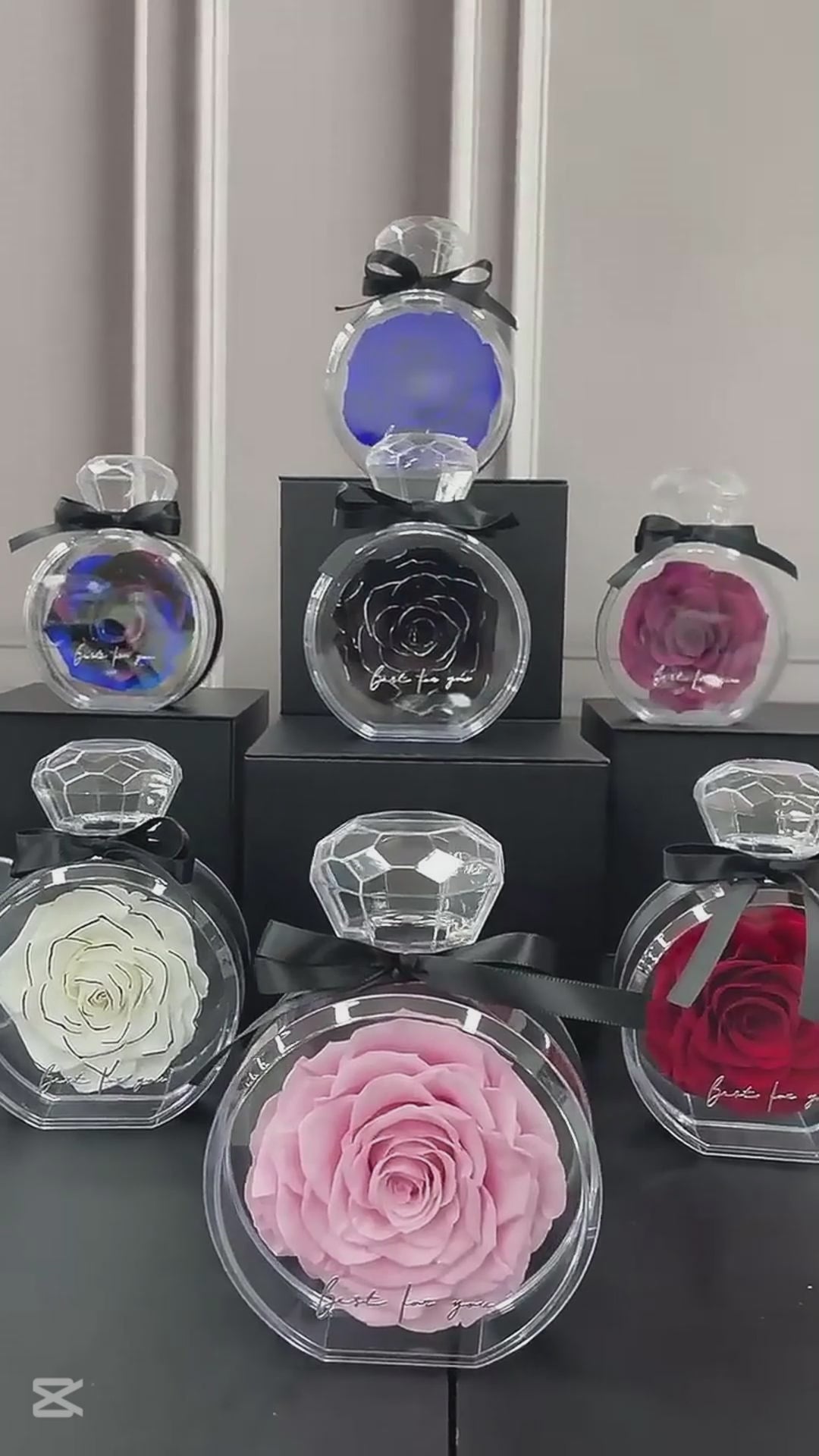 造花  ドライローズギフトボックス クリスマス  バレンタインデー 誕生日プレゼント ビデオ ルクスシャル Luxe Char