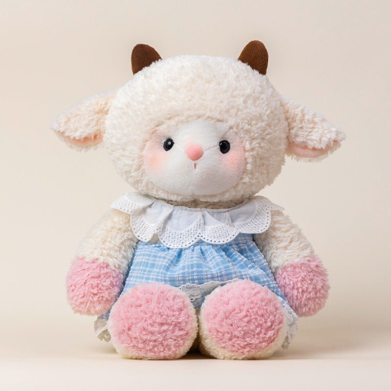ぬいぐるみ キツネ ヒツジ ゾウ クマ ウサギ オオカミ ネコ デニム スカート - ルクス・シャル Luxe Char