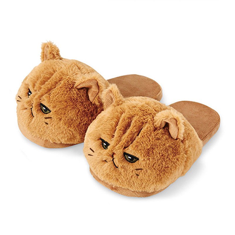 かわいい 室内用 保温効果 立体的な猫 スリッパ - ルクス・シャル Luxe Char