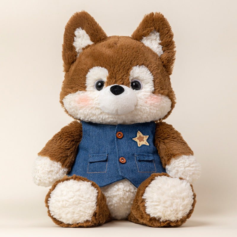 ぬいぐるみ キツネ ヒツジ ゾウ クマ ウサギ オオカミ ネコ デニム スカート - ルクス・シャル Luxe Char