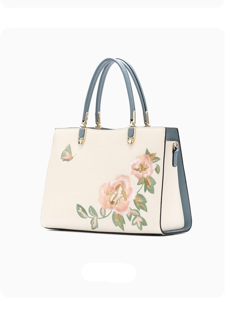 中国風の牡丹 蝶 高級バッグ - ルクス・シャル Luxe Char