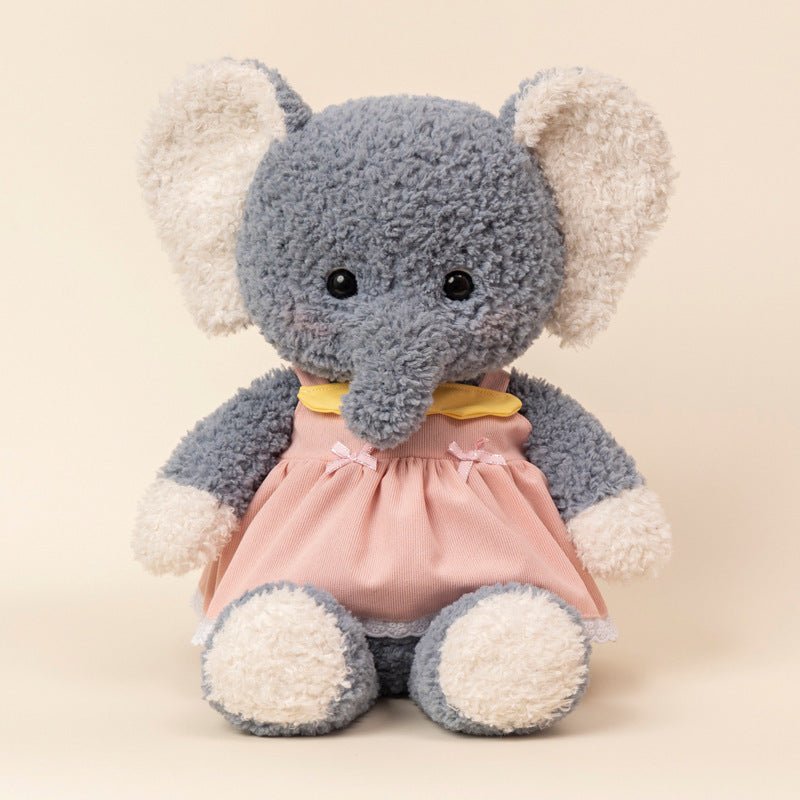 ぬいぐるみ キツネ ヒツジ ゾウ クマ ウサギ オオカミ ネコ デニム スカート - ルクス・シャル Luxe Char