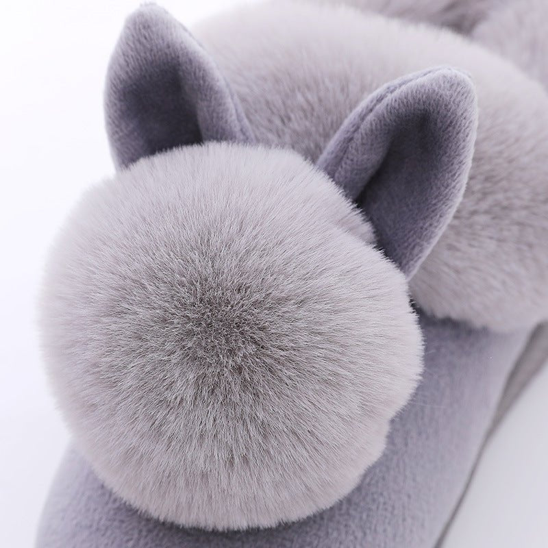 冬用 ふわふわ コットン スリッパ うさぎ - ルクス・シャル Luxe Char