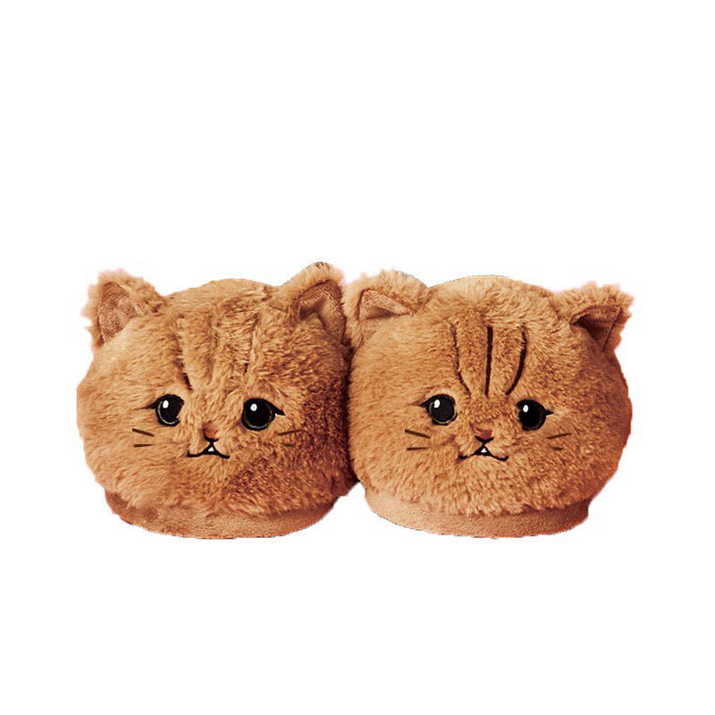かわいい 室内用 保温効果 立体的な猫 スリッパ - ルクス・シャル Luxe Char