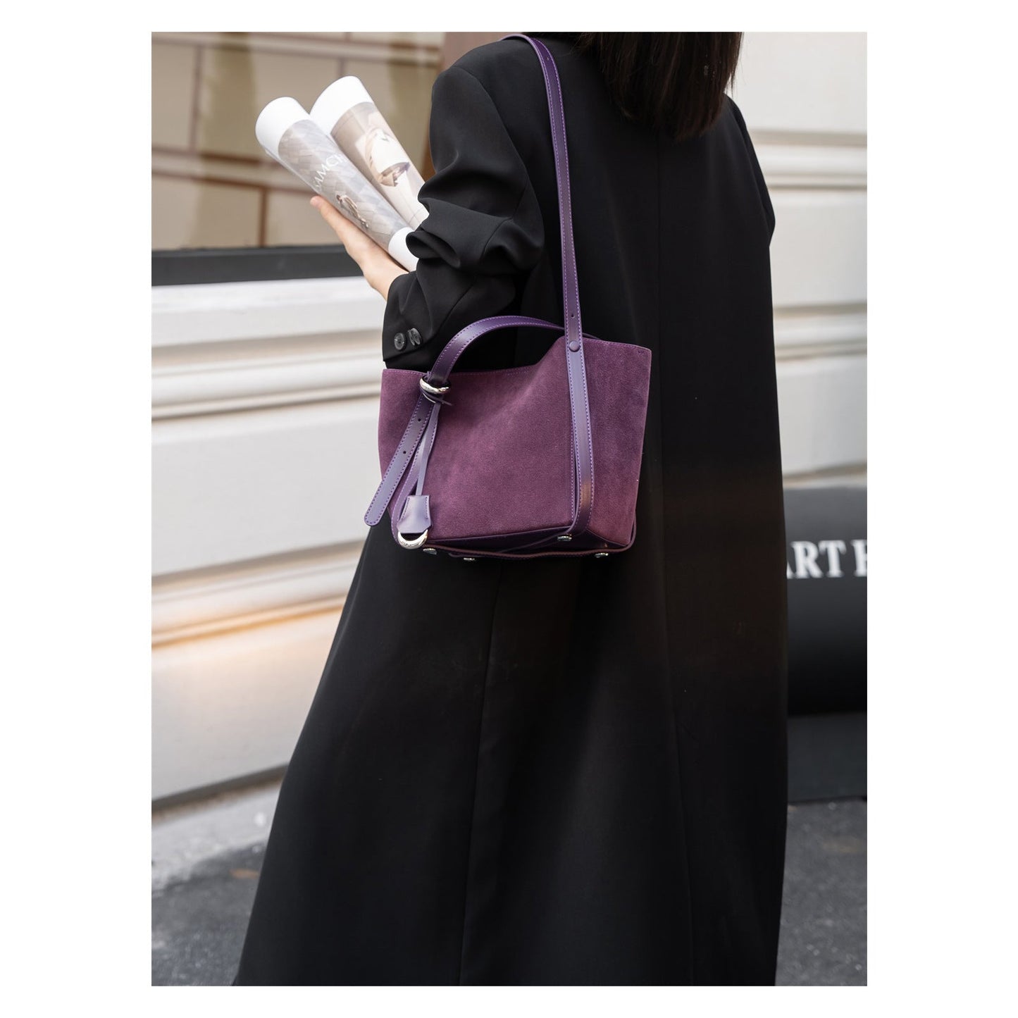 ショルダーメッセンジャーバッグ 本革 牛革 - ルクス・シャル Luxe Char