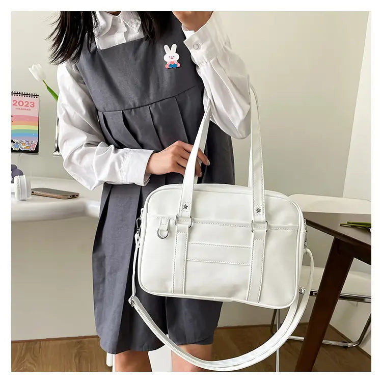 スクールバッグ 高校生 中学生 かわいい ホワイト ルクスシャル Luxe Char