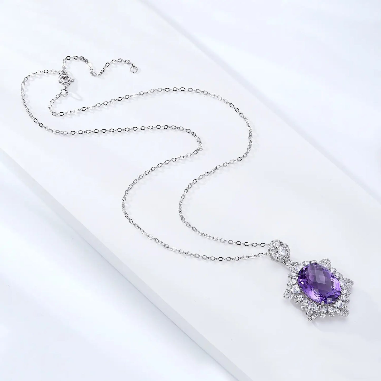 天然アメジストネックレス 925シルバー ルクスシャル LuxeChar