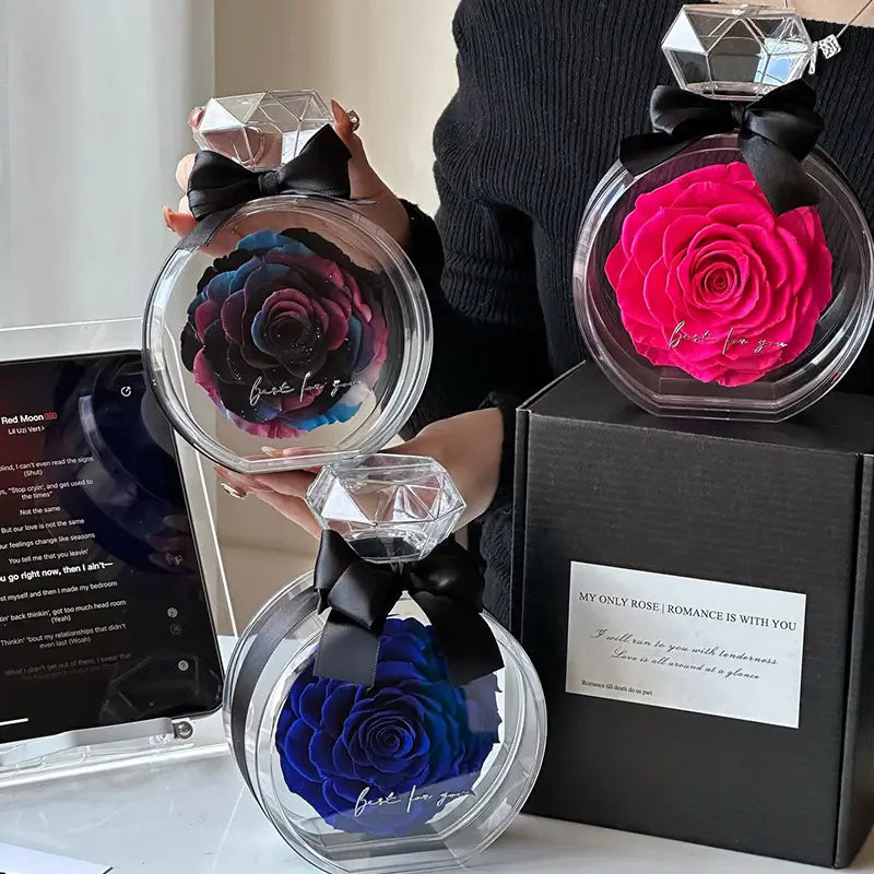 造花  ドライローズギフトボックス クリスマス  バレンタインデー 誕生日プレゼント ルクスシャル Luxe Char