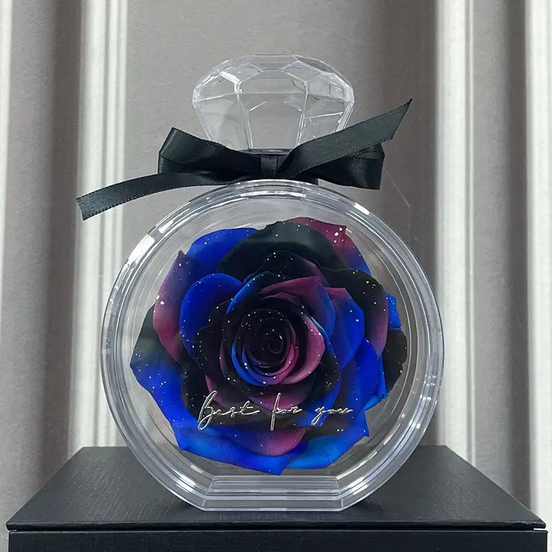 造花  ドライローズ ダークブルー ルクスシャル Luxe Char