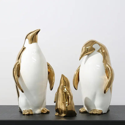 Pinguinfigur reiches Goldsilber