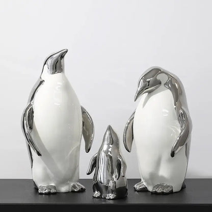 Pinguinfigur reiches Goldsilber