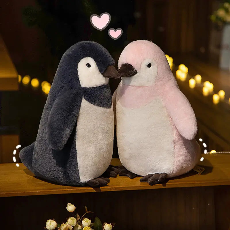 ぬいぐるみ ペンギン かわいい ブルー ピンク グレー 28cm 38cm 55cm  ルクスシャル Luxechar