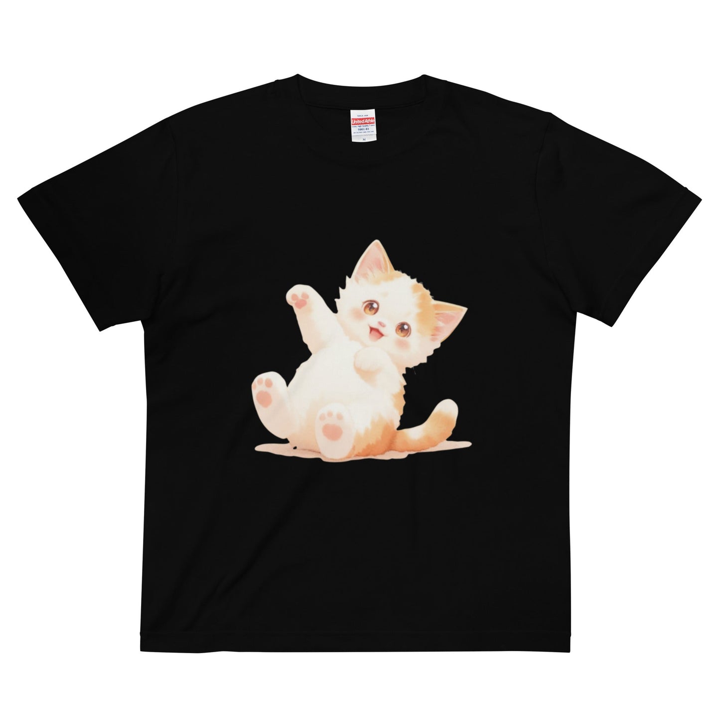 ハイクオリティーTシャツ　猫　 黒　ネイビー　赤　ブルー　グレー　ベージュ　白 - ルクス・シャル　Luxe Char