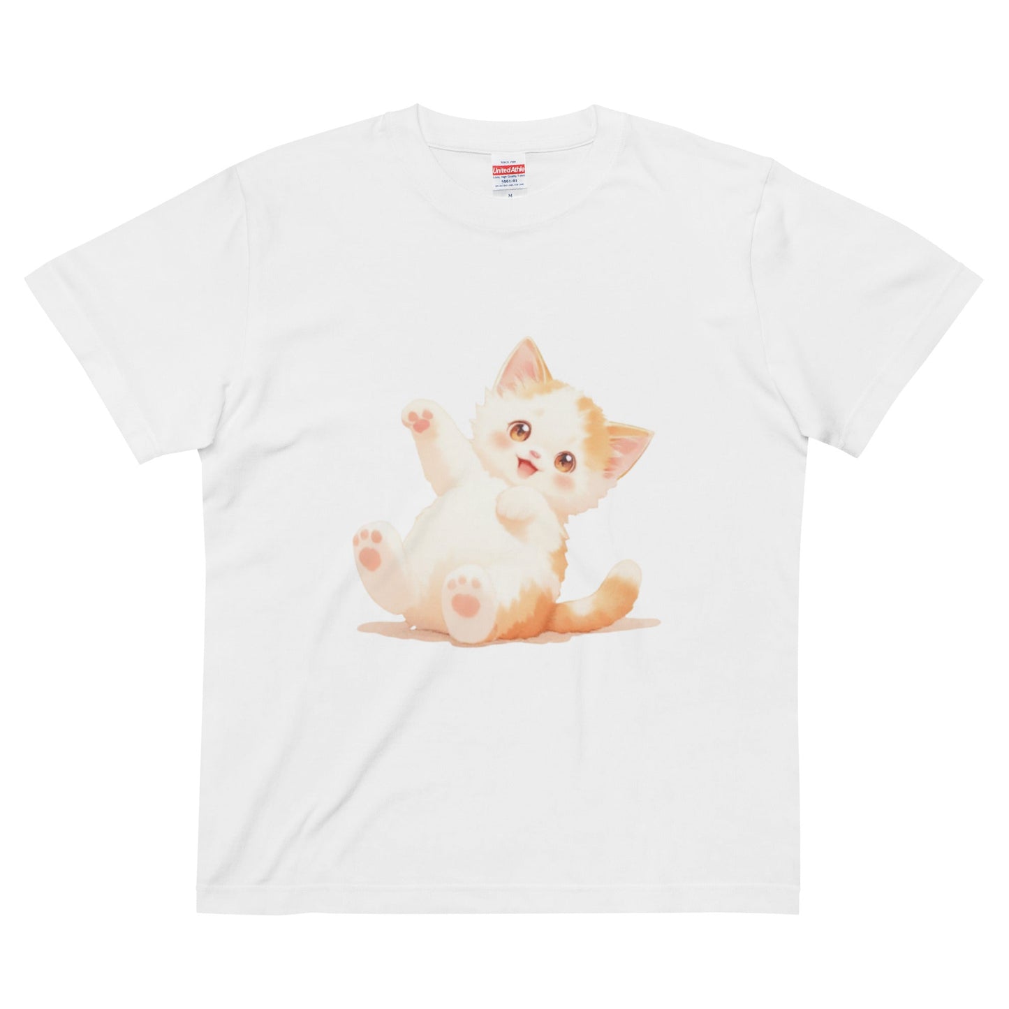 ハイクオリティーTシャツ　猫　 黒　ネイビー　赤　ブルー　グレー　ベージュ　白 - ルクス・シャル　Luxe Char